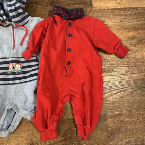 Vintage Baby Boy Clothes 3-6 Mo 3-Piece Lot 1990s Lands End Glynne Percy READ - Picture 2 of 16